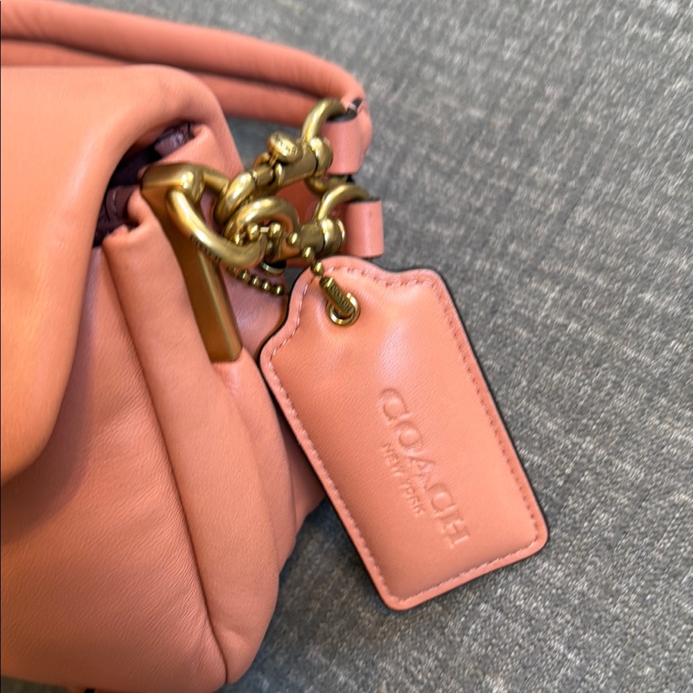 Coach Women's Pillow Tabby Shoulder Bag and Slim Trifold Wallet-Light Coral - Picture 10 of 16